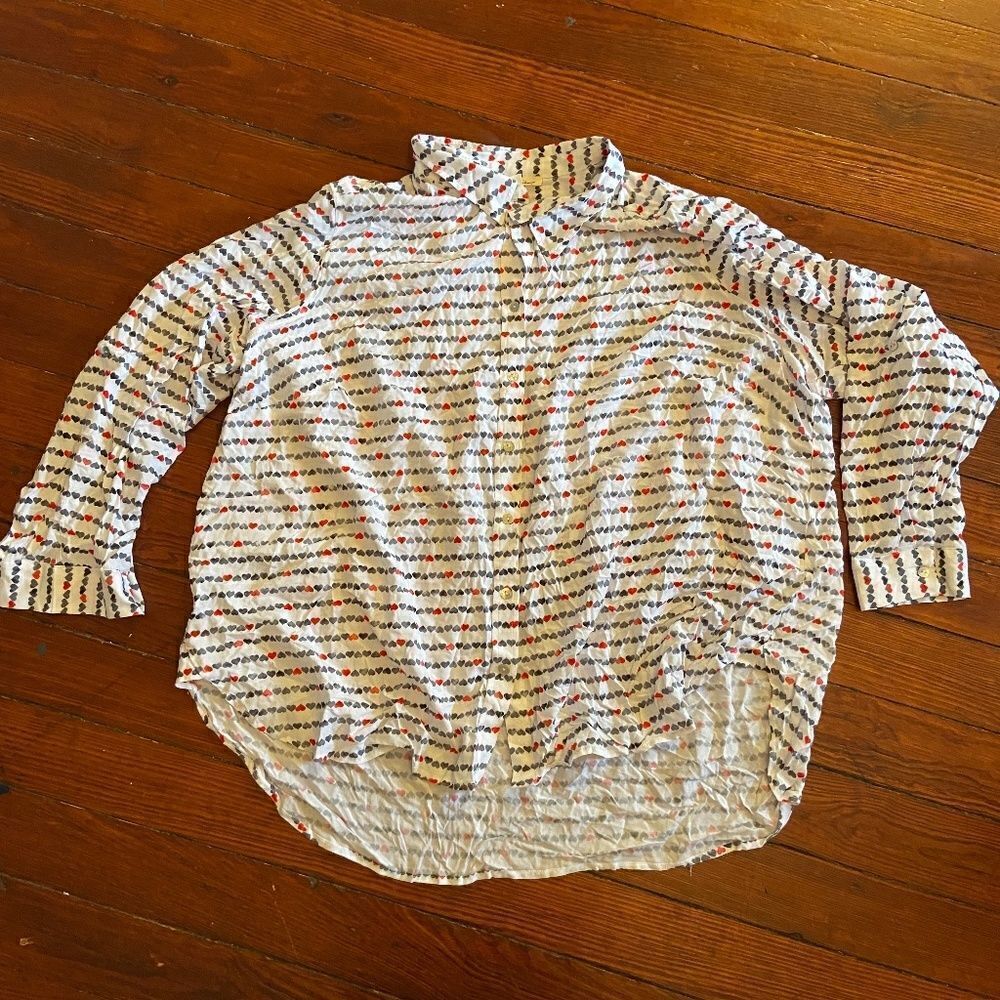 Jane & Delancey 3XL White & Red Dress Shirt